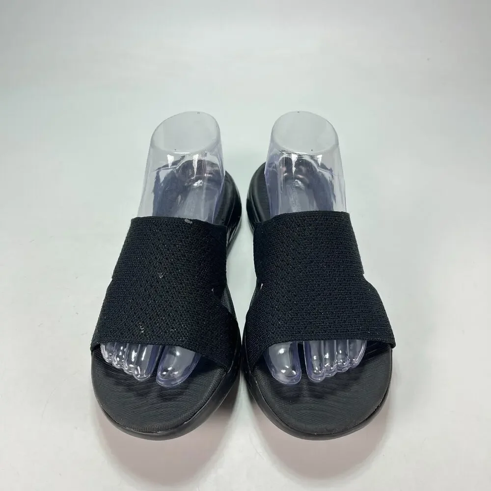 Skechers On-The-Go 600 Black Walking Slip On Sandals 140169 Women’s Size 9